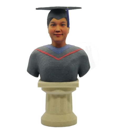 3D printed graduation figurine