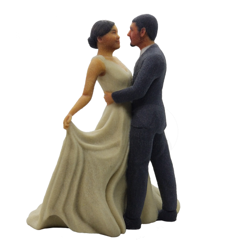 3D printed wedding statuette
